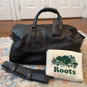 Roots Large Leather Banff Bag - Custom Gray